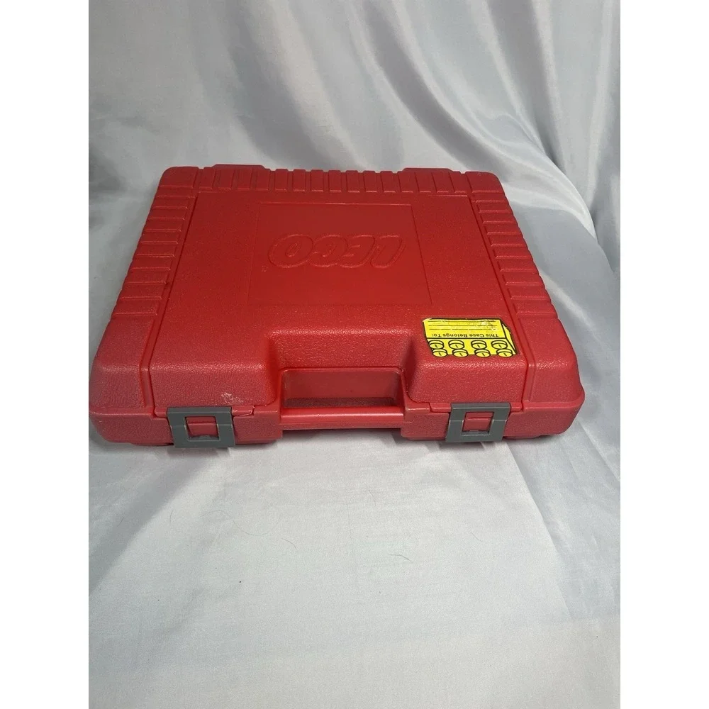 LEGO 1985 Vintage Red Plastic Storage Suitcase Carry Case 12" x 15"  Made in USA - Picture 3 of 13